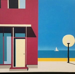 Jean-Claude Plewniak, Purple villa and lantern, 2024