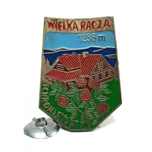 WIELKA RACZA 1236m SCHRONISKO PTTK ODZNAKA TURYSTYCZNA (Tourist Identification Badge)
