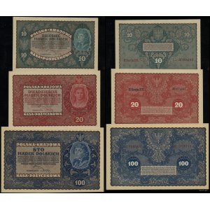 Poland, set of 3 banknotes, 23.08.1919