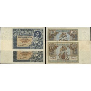 Polska, zestaw: 2 x 20 złotych, 20.06.1931