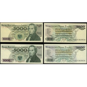 Poland, set: 2 x 5,000 zloty, 1.06.1982