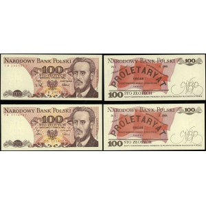 Poland, set: 2 x 100 gold, 1986-1988