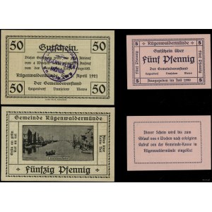 Pomerania, set: 5 and 50 fenigs, 1920-1921