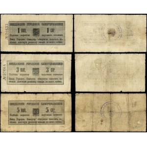 Łotwa, zestaw: 1, 3, 5 kopiejek, 1915