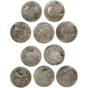 Polska, zestaw 5 szóstaków, 1662-1667, Bydgoszcz i Kraków