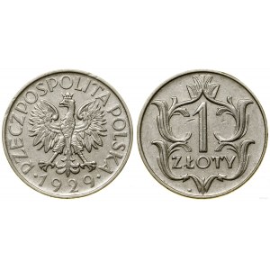 Pologne, 1 zloty, 1929, Varsovie