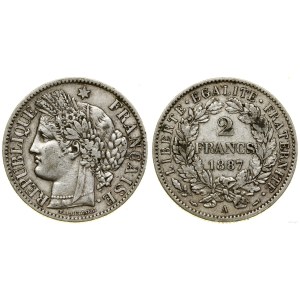 France, 2 francs, 1887 A, Paris