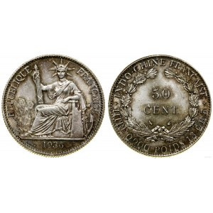 Indocina francese, 50 centesimi, 1936, Parigi