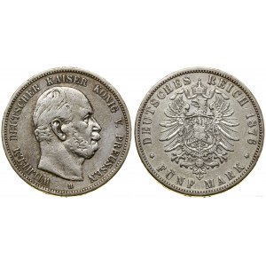 Niemcy, 5 marek, 1876 B, Hanower