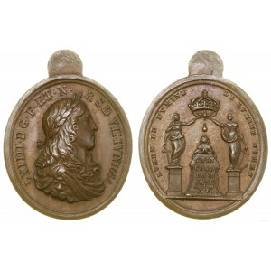 France, coronation medallion, 1654