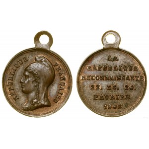 Frankreich, Gedenkplakette, 1848