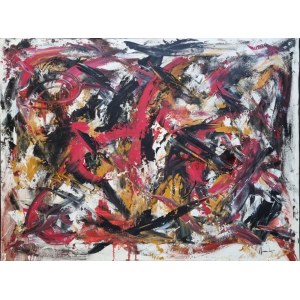 FORMICHETTI SILVIO L'Aquila 1969 "Carminio" Technique mixte sur toile 80x60 cm, 2007. Signé au recto en bas à droite. Au verso, titre, signature et date.