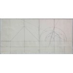 VALENTINI WALTER Pergola 1928 - Milano 2022 "Senza titolo" Disegno su carta spagnola fatta a mano, cm 62x30, del 1981. Firmato e dedicato sul fronte in basso a destra. Certificato di garanzia a cura della Galleria Elite Trading, autentica su fot