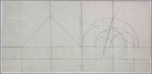VALENTINI WALTER Pergola 1928 - Milano 2022 "Senza titolo" Disegno su carta spagnola fatta a mano, cm 62x30, del 1981. Firmato e dedicato sul fronte in basso a destra. Certificato di garanzia a cura della Galleria Elite Trading, autentica su fot