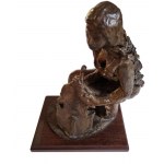 COLOMBINI MAURILIO Piombino 1933 &quot;Senza titolo&quot; Scultura in bronzo cm 20x33(h)x14. Firma in lastra sulla base a destra. Pezzo unico. Autentica su foto a cura della Galleria Arca.