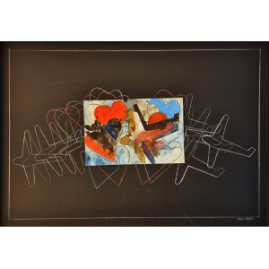ANGELI FRANCO Roma 1935 - 1988 &quot;Senza titolo&quot; Tecnica mista su carta cm 99x66, di fine anni '70 inizio anni '80. Firmata sul fronte in basso a destra. Archivio su foto a cura dell'Archivio Franco Angeli.