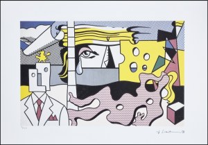 LICHTENSTEIN ROY New York 1923 - 1997 "Senza titolo" Riproduzione litografica offset cm 50x35. Firma in stampa sul fronte in basso a destra, tiratura 71/150 a sinistra. Sul retro ologramma di autenticità.