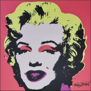 WARHOL ANDY Pittsburgh 1928 - New York 1987 "Marilyn" Litografia graphic printed offset, su carta Lenox Museum cm 59,5x60. Firma in stampa sul fronte in basso a destra, tiratura 826/2400 a sinistra. Sul retro timbro CMOA.
