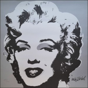 WARHOL ANDY Pittsburgh 1928 - New York 1987 "Marilyn Monroe" Serigrafia su cartoncino cm 60x60. Firmata sul fronte in basso a destra, tiratura 1877/2400 a sinistra. Sul retro timbro CMOA.
