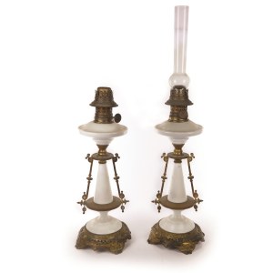 Pair of oil lamps