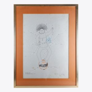 Figure on pumpkin, multiple on paper