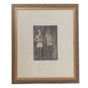 FRANCO GENTILINI Pair of girls, multiple on paper