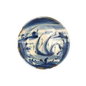 Blue and white ceramic bowl