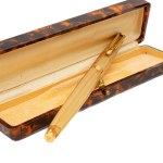Lot of two gold-plated Waterman cf pens with 14/18 kt gold nibs