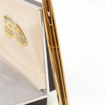 Lot of two gold-plated Waterman cf pens with 14/18 kt gold nibs