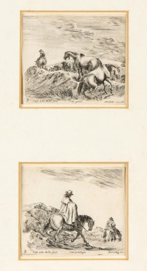 Stefano della Bella Two engravings from the diverse capricci series