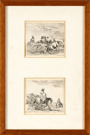 Stefano della Bella Two engravings from the diverse capricci series