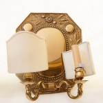 Pair of octagonal wall sconces