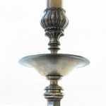 Silvered bronze candlestick