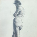Academy study, female nude
