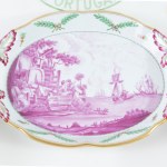Polychrome porcelain tray,