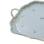 Quadrangular shaped white porcelain tray