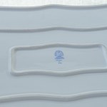 Quadrangular shaped white porcelain tray