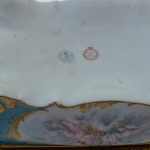 Polychrome porcelain casket,
