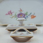 Ink set desk in polychrome porcelain
