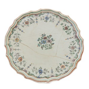 Alzata per centrotavola in ceramica policroma
