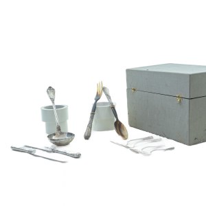 Set di posate in argento 800/1000,