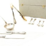 Set di posate in argento 800/1000,