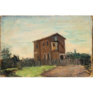 ALBERTO ZIVERI Country landscape with farmhouse