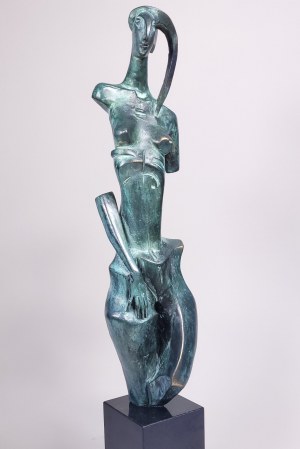 Robert Dyrcz, Akt Ewa z jabłkiem (Brąz, wys. 51 cm)