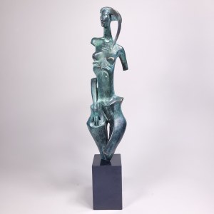 Robert Dyrcz, Akt Ewa z jabłkiem (Brąz, wys. 51 cm)