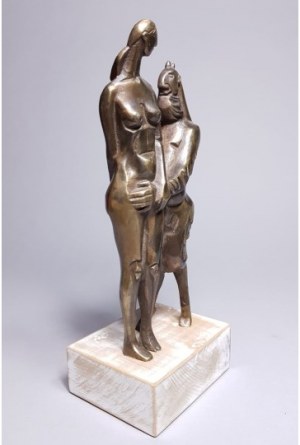 Robert Dyrcz, Kobieta i Satyr (Brąz, wys. 25 cm)