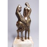 Robert Dyrcz, Woman and Satyr (Bronze, height 25 cm)