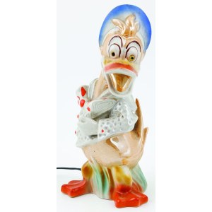 LAMPKA ELEKTRYCZNA KACZOR DONALD, Polen, Kattowitz, Stetatyt Zygmunt Buksowicz, um 1970.