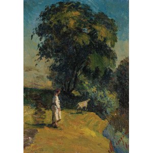 A. SMIRNOV PAESAGGIO CON PASTORELLA, 1961