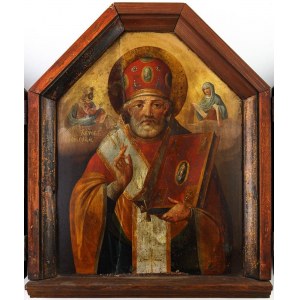 IKONA, TRYPTYK ZE ŚW. MIKOŁAJEM CUDOTWÓRCĄ, Rosja, 1830-1840